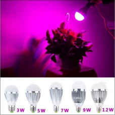 3w/5w/7w/9w/12w red & blue E27 led Hydroponics Light LED Plant Grow Growth Light Bulb Lamp